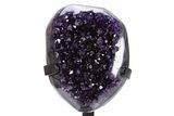 Amethyst Geode With Metal Stand - Uruguay #306893-1